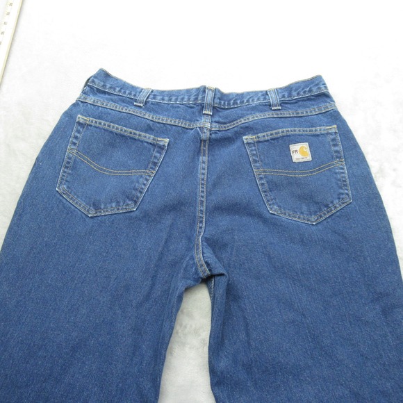 Carhartt FR Jeans Mens 34x31 Boot Cut Flame Resistant Relaxed Work Denim Rugged - Picture 11 of 13